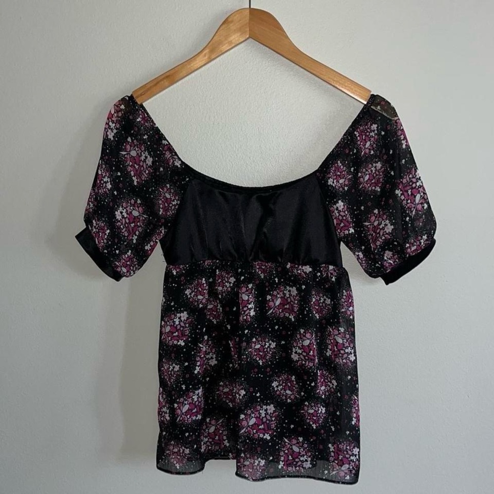 George Y2K Baby Doll Tie Back Blouse
